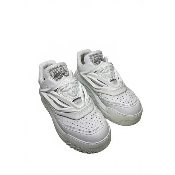 Versace Odissea Medusa Head Sneakers SZ 40 (US 10) White / Grey Excellent